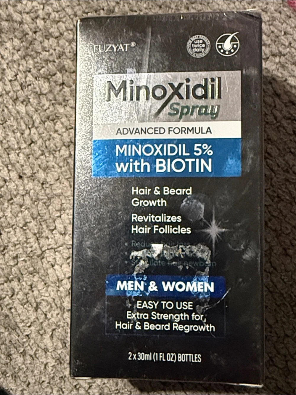 NEW SEALED, FUZYAT Minoxidil 5% with Biotin Spray for Hair & Beard Growth